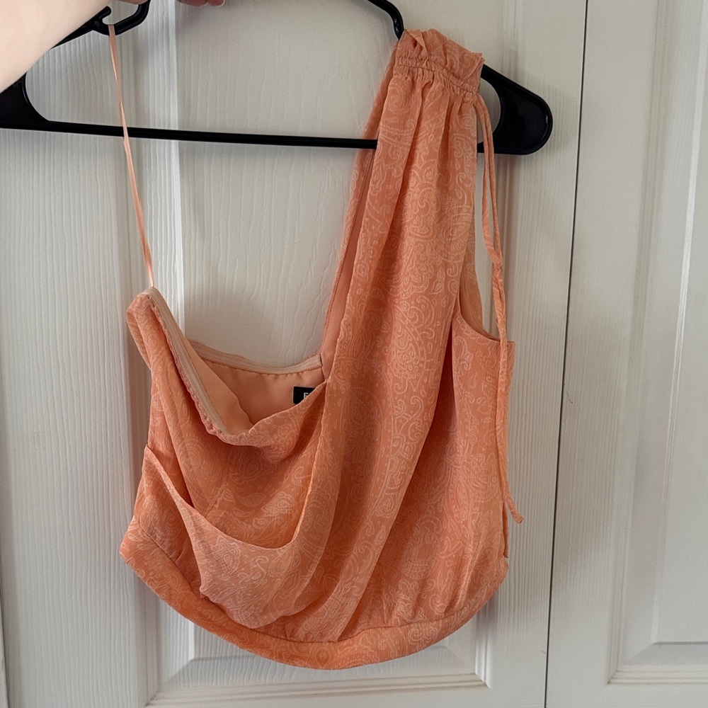 Express Orange Crop Top
